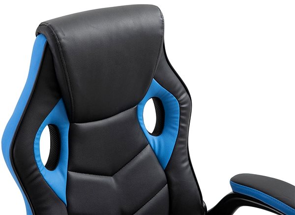 Herná stolička BHM Germany Omis, čierna/modrá Vlastnosti/technológia