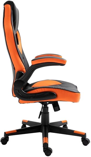 Gamer szék BHM GERMANY Omis, fekete / narancssárga Oldalnézet