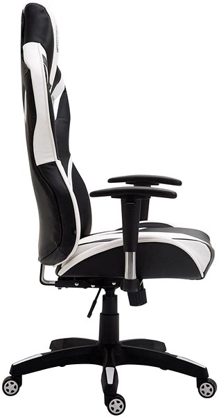 Gaming Chair BHM Germany Fangio, Black / White Lateral view