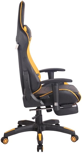 Gaming Chair BHM Germany Turbo, Black-yellow Lateral view