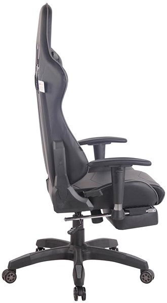 Gaming Chair BHM Germany Turbo, Black-grey Lateral view