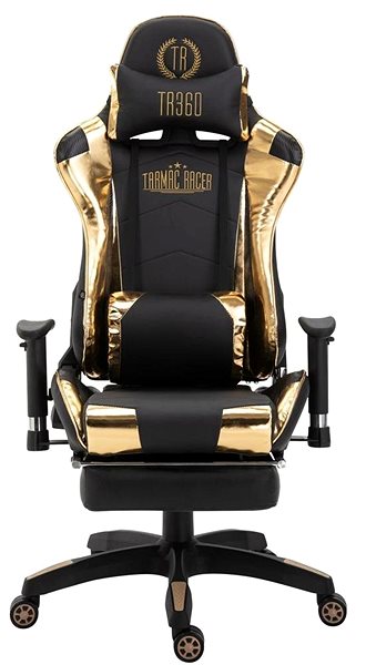 Gaming Chair BHM Germany Turbo Gloss, Black-gold Screen