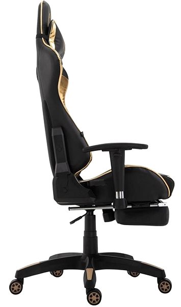 Gaming Chair BHM Germany Turbo Gloss, Black-gold Lateral view