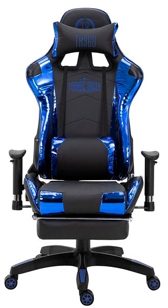 Herná stolička BHM Germany Turbo Lesk, čierno-modrá Screen