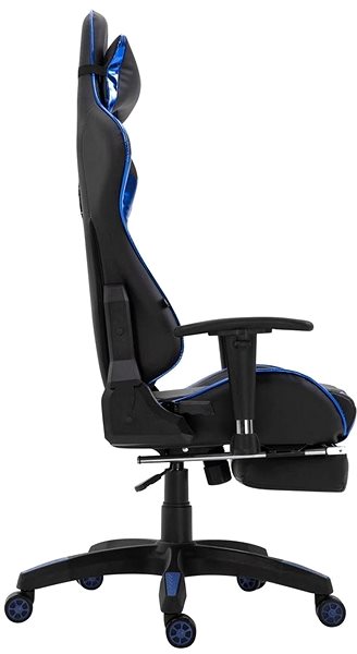 Gaming Chair BHM Germany Turbo Gloss, Black-blue Lateral view
