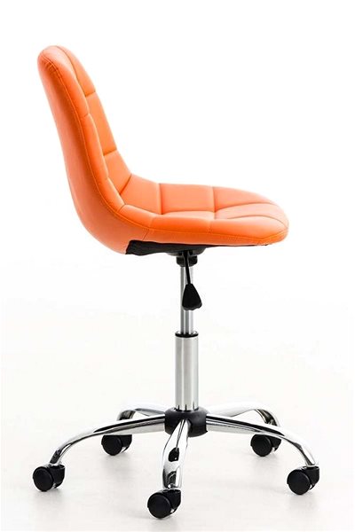 Kancelárska stolička BHM Germany Emil, oranžová Bočný pohľad