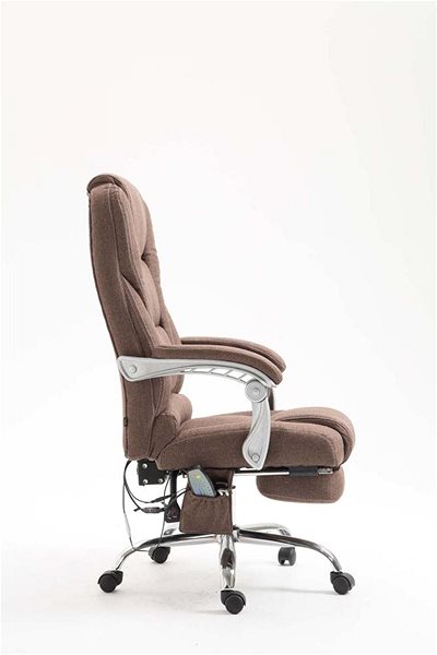Office Armchair BHM Germany Pacific with Massage Function, Brown Lateral view