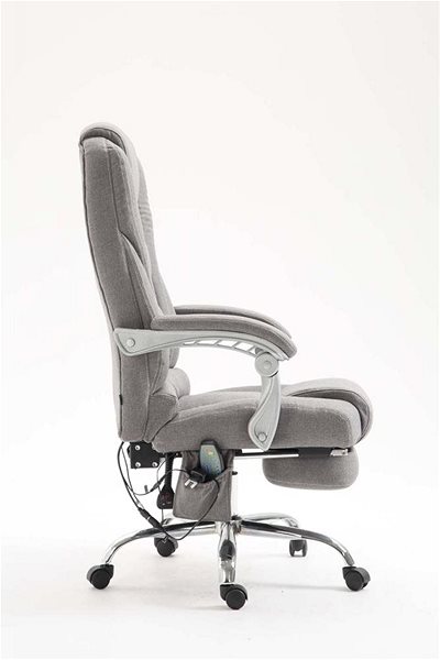 Office Armchair BHM Germany Pacific with Massage Function, Grey Lateral view