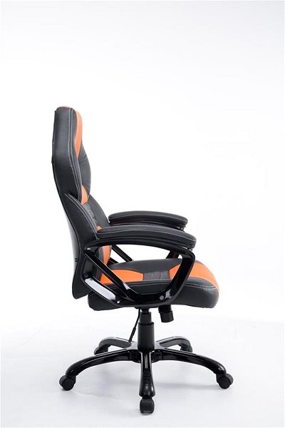 Office Armchair BHM Germany Pedro, Black-orange Lateral view