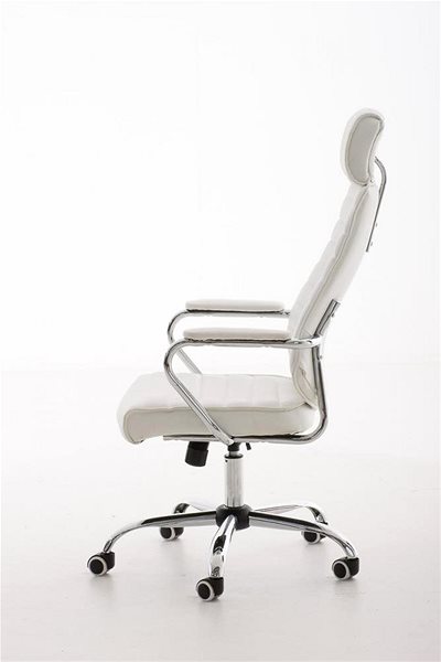Office Armchair BHM Germany Rako, White Lateral view