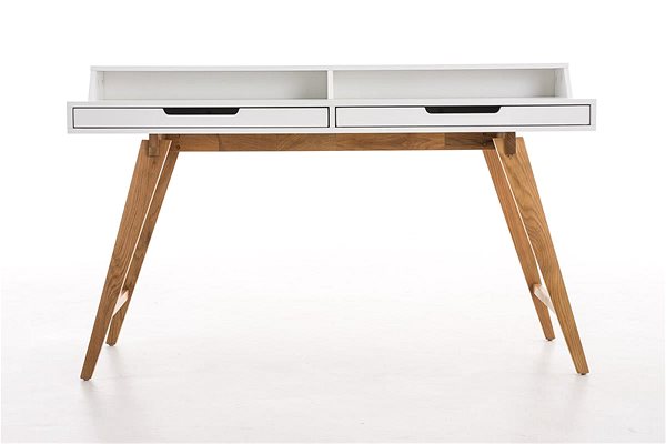 Písací stôl BHM Germany Eaton 140 cm, biely ...