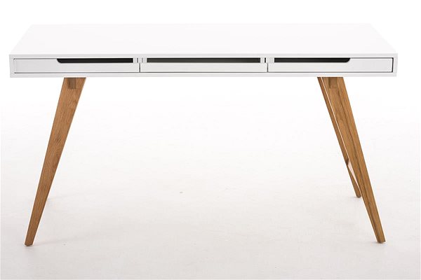 Písací stôl BHM Germany Porto 140 cm, biely ...