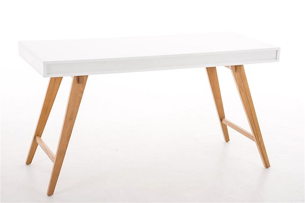 Písací stôl BHM Germany Porto 140 cm, biely ...