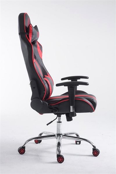 Gamer szék BHM GERMANY Racing Edition, műbőr, piros Oldalnézet