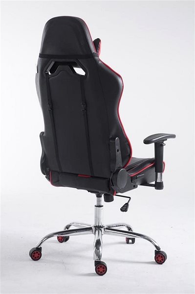 Gamer szék BHM GERMANY Racing Edition, műbőr, piros Hátoldal