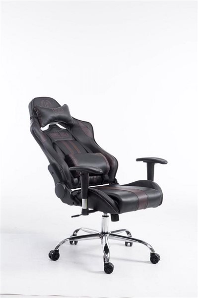 Gaming Chair BHM Germany Racing Edition, Synthetic Leather, Brown Lateral view