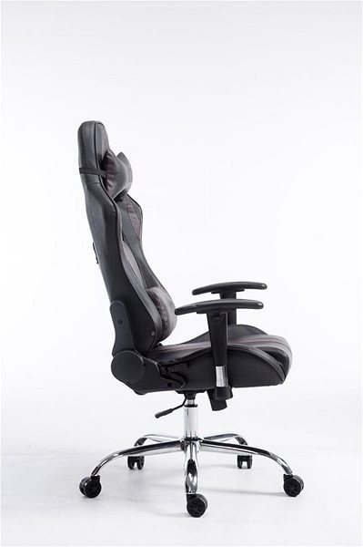 Gaming Chair BHM Germany Racing Edition, Synthetic Leather, Brown Lateral view