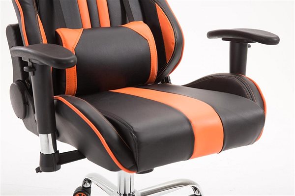 Gamer szék BHM Germany Racing Edition, műbőr, narancssárga Jellemzők/technológia