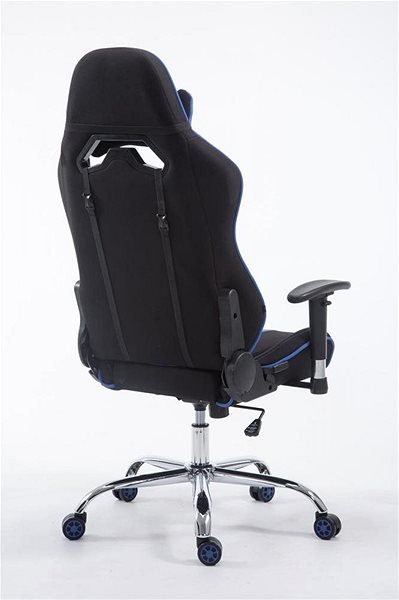 Gaming Chair BHM Germany Racing Edition, Textile, Blue Back page
