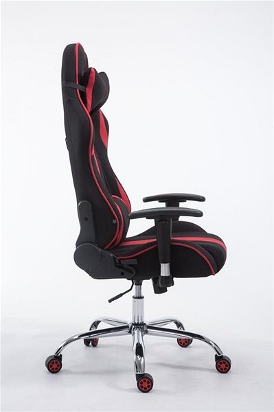 Gaming Chair BHM Germany Racing Edition, Textile, Red Lateral view