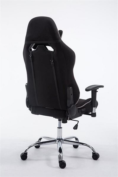 Herná stolička BHM Germany Racing Edition, textil, sivá Zadná strana