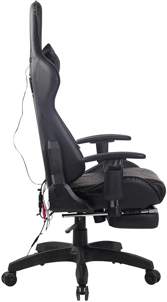 Gaming Chair BHM Germany Turbo, Massage, Black Lateral view