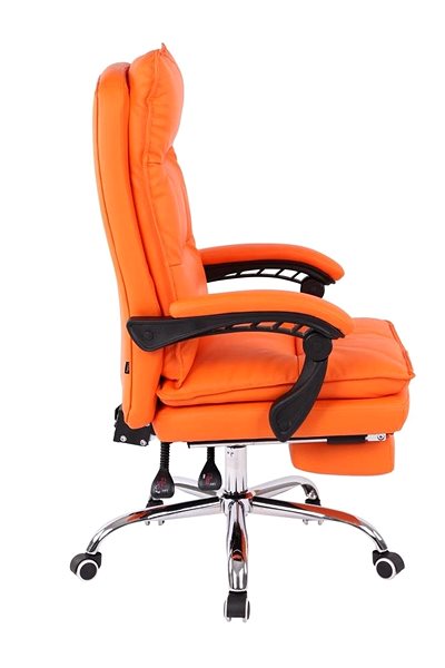Office Armchair BHM Germany Power, Synthetic Leather, Orange Lateral view