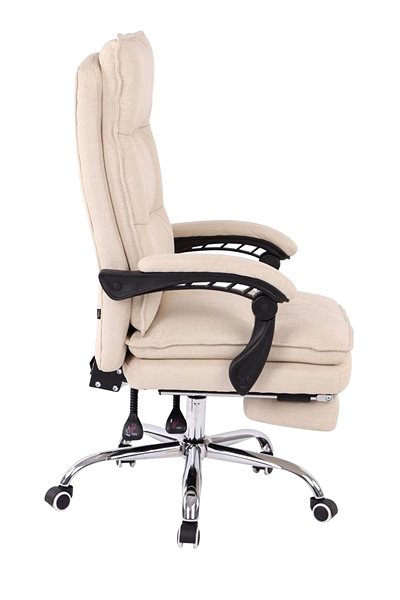 Office Armchair BHM Germany Power, Textile, Cream Lateral view