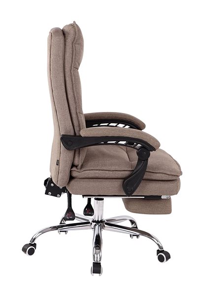Office Armchair BHM Germany Power, Textile, Taupe Lateral view
