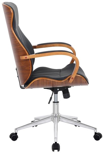 Office Chair BHM Germany Melilla, Walnut / Black Lateral view