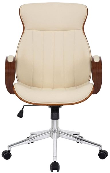 Office Chair BHM Germany Melilla, Walnut / Cream Screen