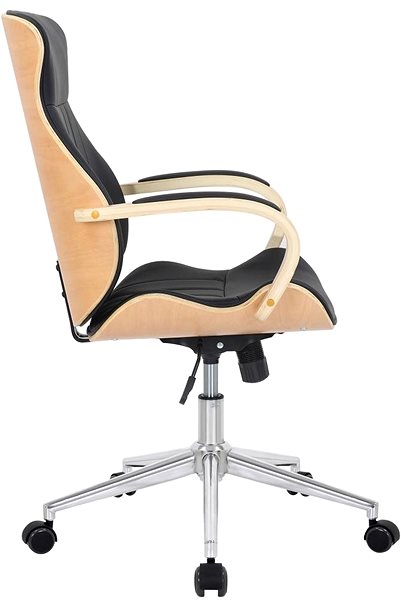 Office Chair BHM Germany Melilla, Natural / Black Lateral view