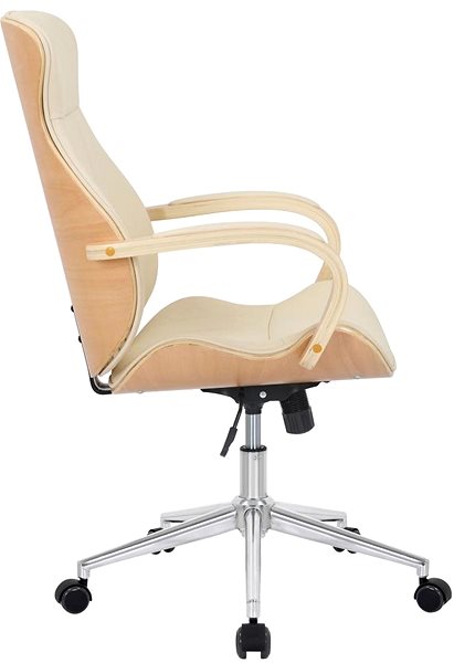 Office Chair BHM Germany Melilla, Natural / Cream Lateral view