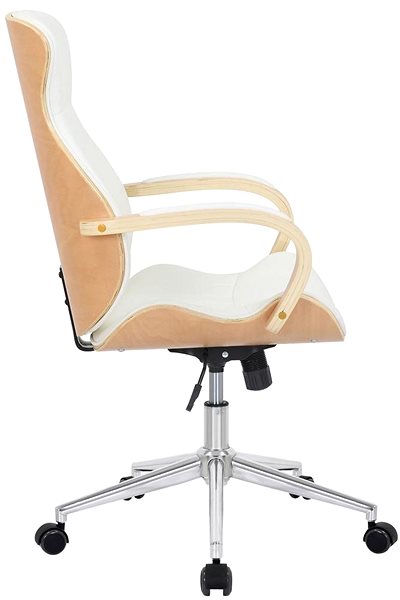 Office Chair BHM Germany Melilla, Natural / White Lateral view