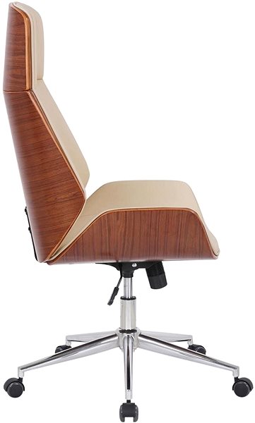 Office Chair BHM Germany Varel, Walnut / Cream Lateral view