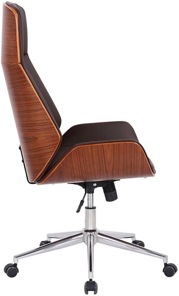 Office Chair BHM Germany Varel, Walnut / Brown Lateral view
