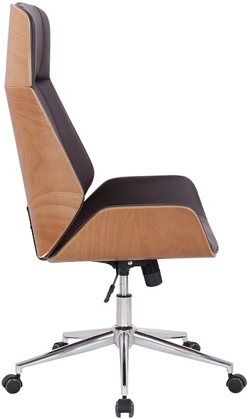 Office Chair BHM Germany Varel, Natural / Brown Lateral view
