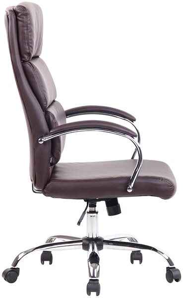 Office Armchair BHM Germany Bradford, Synthetic Leather, Brown Lateral view