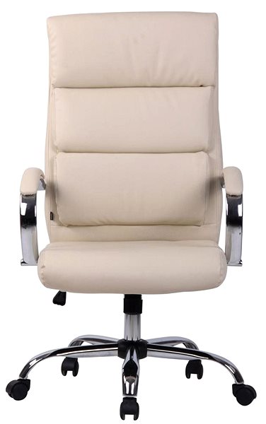 Office Armchair BHM Germany Bradford, Synthetic Leather, Cream Screen