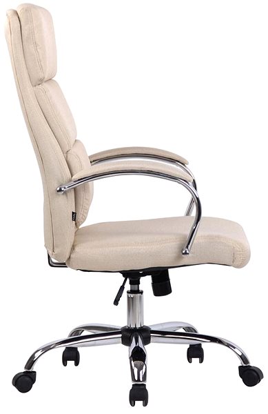 Office Armchair BHM Germany Bradford, Textile, Cream Lateral view