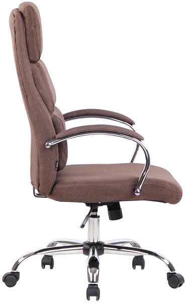Office Armchair BHM Germany Bradford, Textile, Brown Lateral view