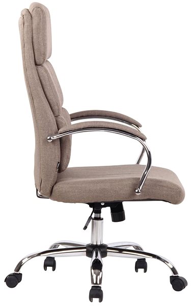 Office Armchair BHM Germany Bradford, Textile, Taupe Lateral view
