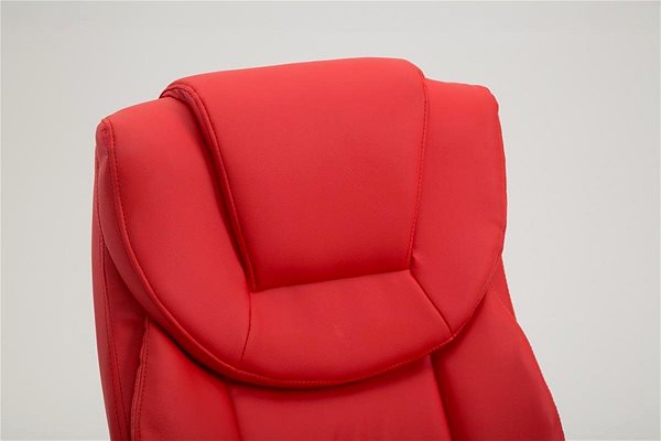 Office Armchair BHM Germany Texas, Synthetic Leather, Red Features/technology