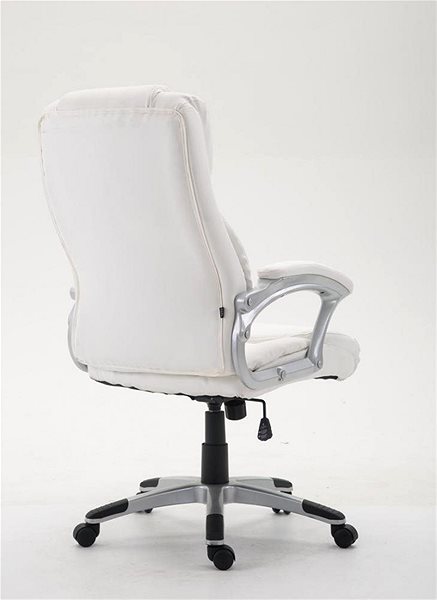 Office Armchair BHM Germany Texas, Synthetic Leather, White Back page