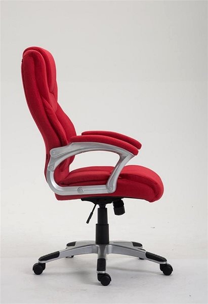 Office Armchair BHM Germany Texas, Textile, Red Lateral view
