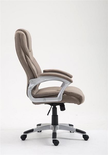 Office Armchair BHM Germany Texas, Textile, Taupe Lateral view