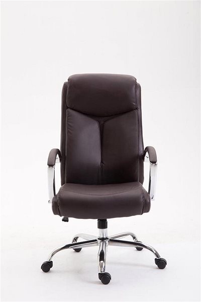 Office Armchair BHM Germany Vaud, Synthetic Leather, Brown Screen