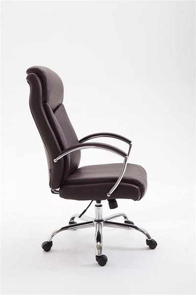 Office Armchair BHM Germany Vaud, Synthetic Leather, Brown Lateral view