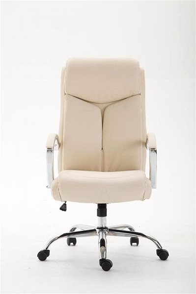 Office Armchair BHM Germany Vaud, Synthetic Leather, Cream Screen