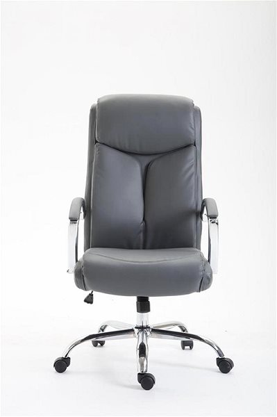 Office Armchair BHM Germany Vaud, Synthetic Leather, Grey Screen